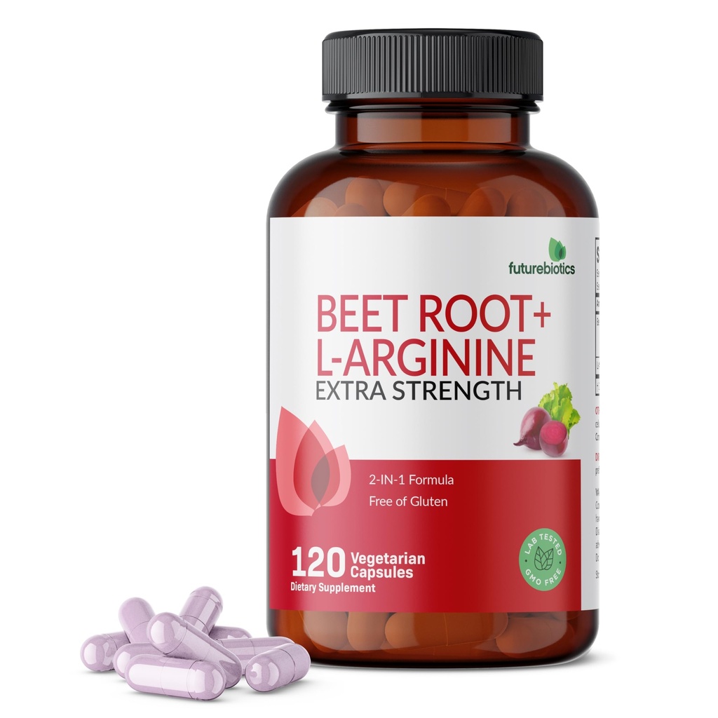 Futuregranit Beet Root + L- Arginine, Non- GMO, 120 Vegetarian Capsules
