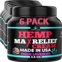 6Pack Healthergize Hemp Cream -Natural Premium Quality- Full Body Relief Instant Results-Hemp Oil Infused- Lavender, Aloe, Turmeric, Aches, Muscles, Joints, Muscles, Back, Knee, Corck-Made in USA...