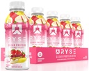 RYSE Clear Protein Drink - Strawberry Banana - 100 Calories, 22g Whee Isolate Protein Shake, Sugar- Free, 0g Fat & Lactoe- Free - Menyegarkan Ready-To-Beverage - 16.9 fl oz Botles (12- Pack)