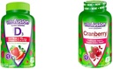Vitamin Ekstra Kekuatan Vitamin D3 Gummy Strawberry Bone Flavare & Ammune Dukungan (120 Count) + Cranberry Gummies untuk Dukungan Kesehatan Urin Wanita (60 Count)