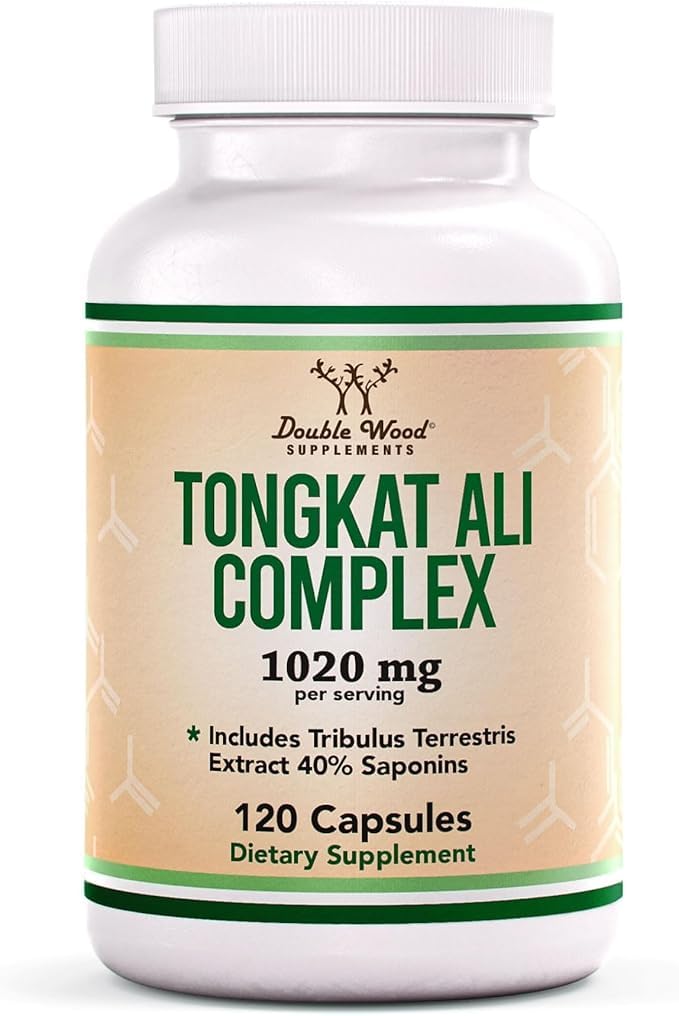 Tonkat Ali - 100mg (2 Bulan Supply) - Kesehatan Pria - 200: 1 Ekstrak (Longjack) Eurycoma Longifolia, dengan 20g Tribulus Terrestri (Pihak Ketiga Diuji) oleh Double Wood