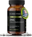 Gunung Angel Vitamin - Zinc Citrate 50mg - Zinc 50 mg Citrate Chelate - Suplemen Zinc Alam Terbuat di Amerika Serikat - 60 tablet Vegetarian