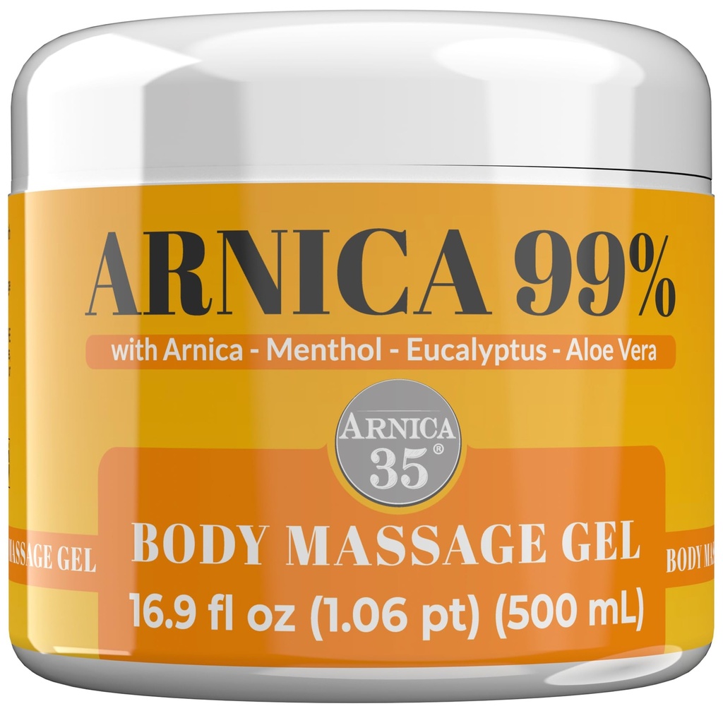Arnica 35 - Arnica Gel untuk Bruising Extra 98% 16.9 Fl Oz, Massage of Muscles and Joints, Natural and Dermatological Test Formula-dibuat di Italia
