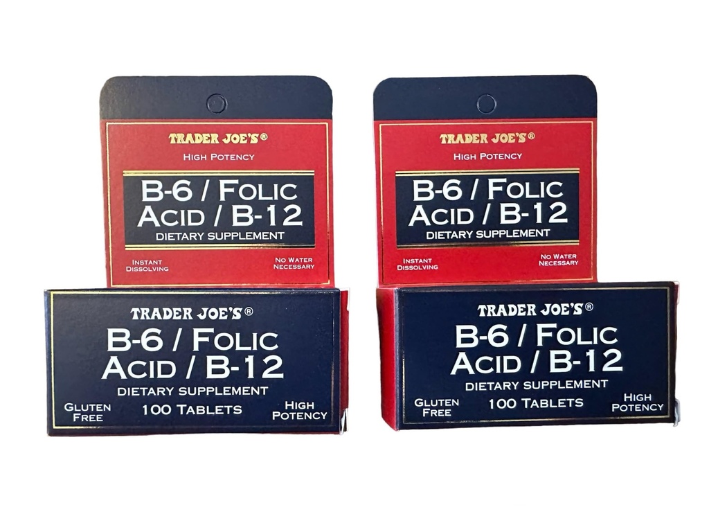 Trader Joe B-6 / Folic Acid / B-12 Dietary Suplemen (200 Tablet - 2 pak)