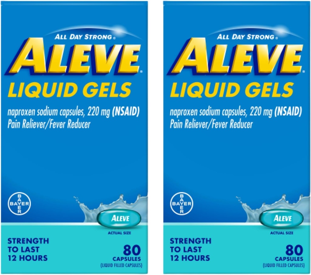 Aleve Liquid Gels 80rt. 24cs - 2 Pack