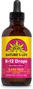 Nature B12 Drops 5000 mcg - Vitamin B12 Methylcobamin - Liquid B12 Suplemen Energi Metabolisme, Nerve Fungsi dan Red Blood Cop Support Natural Mixed Berry, Sugar Free (200 Serv, 4oz)