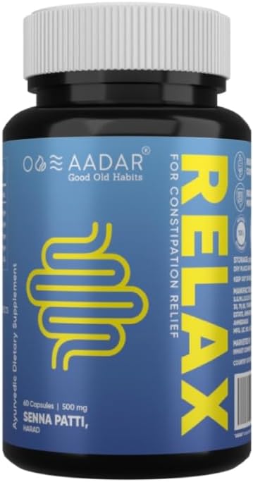Bantuan Distrusi Ayurvedic dan Bowel Wellness Capsules, 60 Unit - dengan Senna, Harade, Ajwain Capsules for Ditraffic