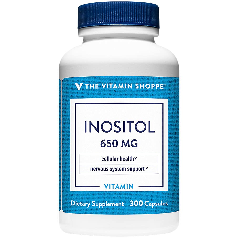 The Vitamin Shoppe Inositol 650MG, Support Healthy Liver & Cellular Fungsi (300 Capsules)