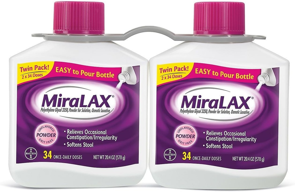MiraLAX Tambahan Bubuk Untuk Bloating, 40.8 Ounce
