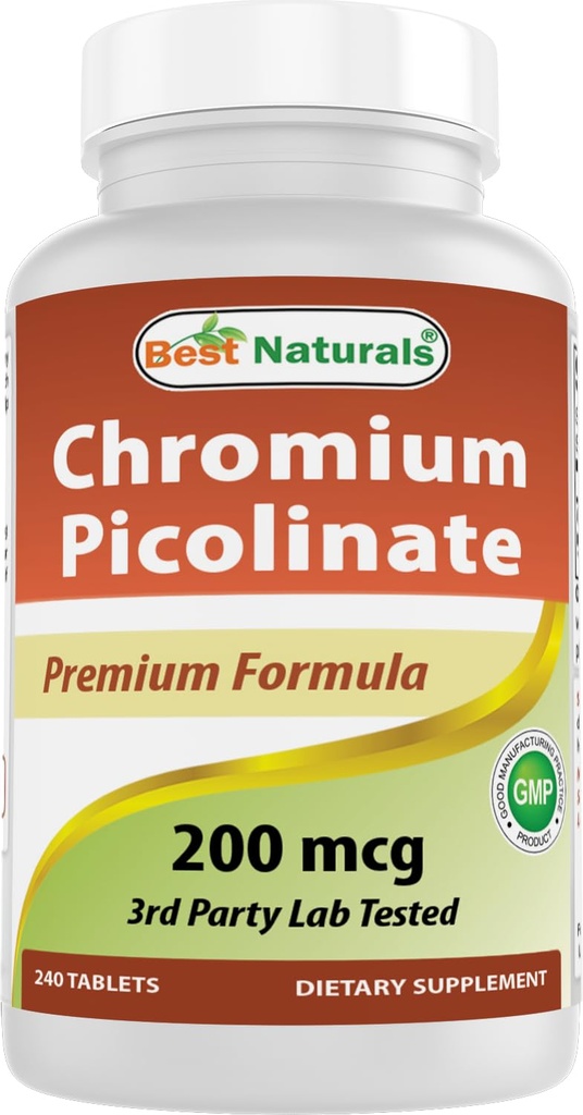 Kromium Terbaik Chromium Picolinate Tablet, 200 mcg, 240 Count