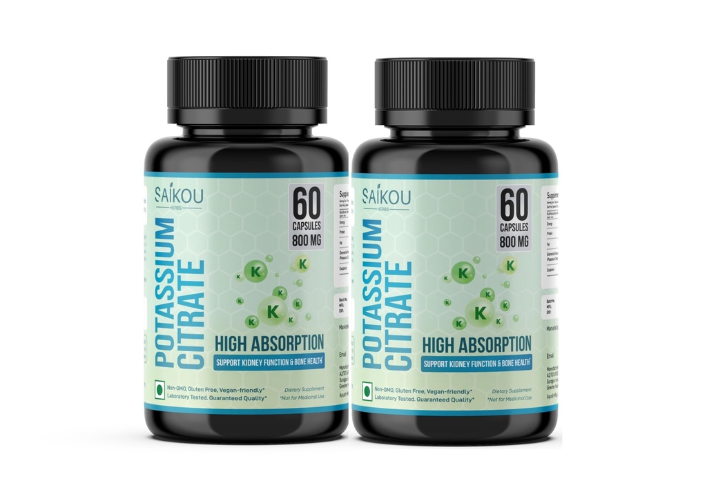 Potassium Citrate 800 mg Tinggi Potassium Suplemen - 120 Hamba Mendukung Keseimbangan Elektrolite, Ginjal dan Bone Kesehatan (2)