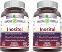 Amazing Formulas Inositol 1000mg Supplement (2 Pack, 120 Count)