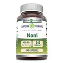 Amazing Formulas Noni 400 Mg per Serving 124; 240 Capsules Suplement None-GMO 124; Gluten Free 124; Made in USA