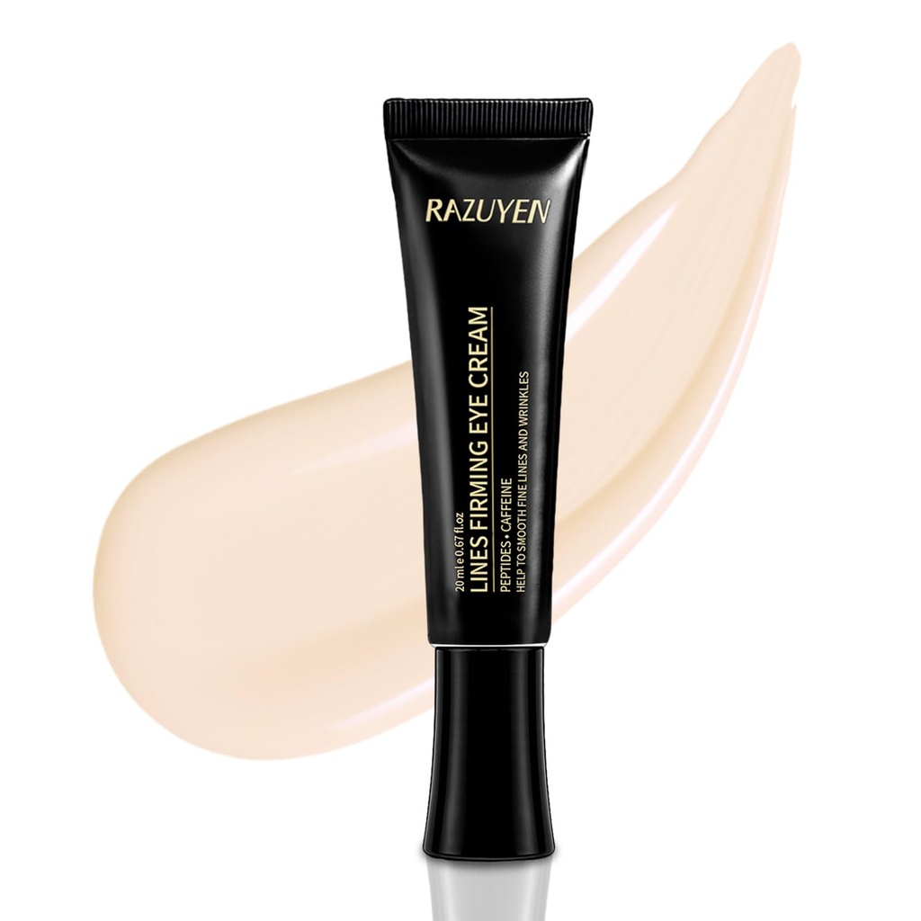Under Eye Cream For Dark Circles, Puffiness and Wrinkles, Hyaluronic Acid + Peptide + Caffeine Eye Cream Anti Aging, Hydrating Eye Care, 20ml / 0.67 gotz