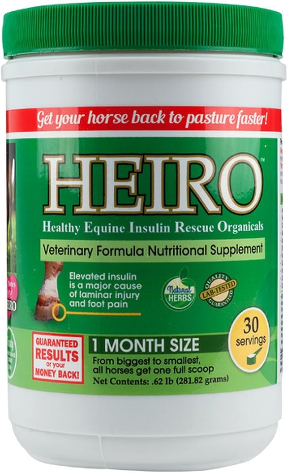 Heiro Equine Horse Insulin Resistan Rescue Organicals 30, 40, 60, 90, atau 180 Hari Supply
