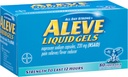 Aleve Liquid Gels dengan Naproxen Sodium, 220mg (NSAID) Reliever / Fever Reducer, 80 Count (Paket 2)