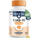 FREEDA CoQ10 100mg - Kosher Koenzim Q10 Dieter Suplemen untuk Kesehatan Jantung Kardiovaskular, Tekanan Darah Dukungan, Oral Gum Kesehatan, dan Penuaan Kesegian- Kasuli KoQ10 Murni, 100 Count