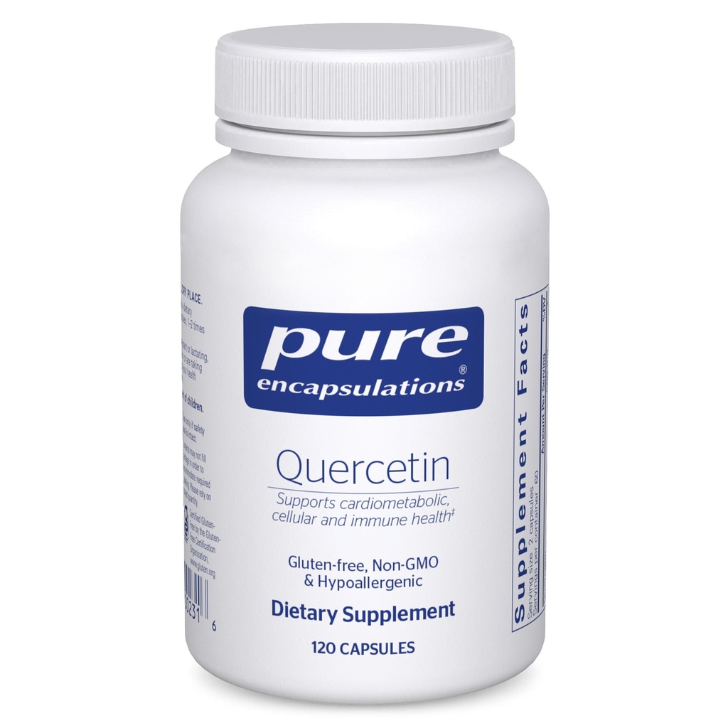 Ensulasi Murni Quercetin - 500 mg - Dukungan Ammune, Kesehatan Sel & Hati - Suplemen Antioksidant - Gluten Bebas & Non- GMO - 120 Kasules