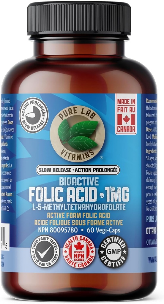 Lab Murni Vitamin Bioactive Folic Acid 1mg Peluncuran, 55 GR