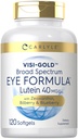 Carlyle Eye Health Suplemen 124; 120 Softgels 124; dengan Lutein 40mg, Dalxanthin, Bilberry dan Blueberry 124; Broad Spectrum Eye Dukung Vitamin 124; Non-GMO, Gluten Free Formula