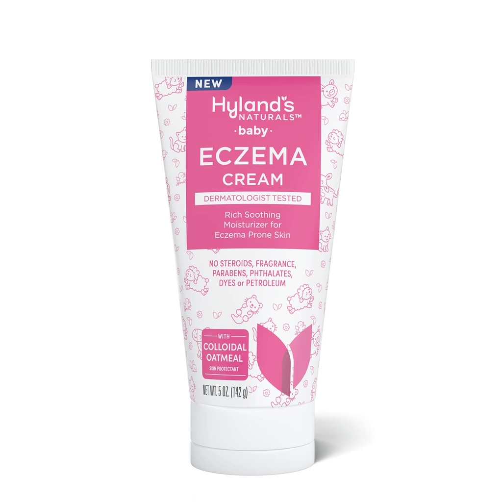 Hyland 's Baby Eczema Cream, Rich Sootthing Moisturizer untuk Eczema Prone Skin, With Colloidal Oatmeal, 5 ounce