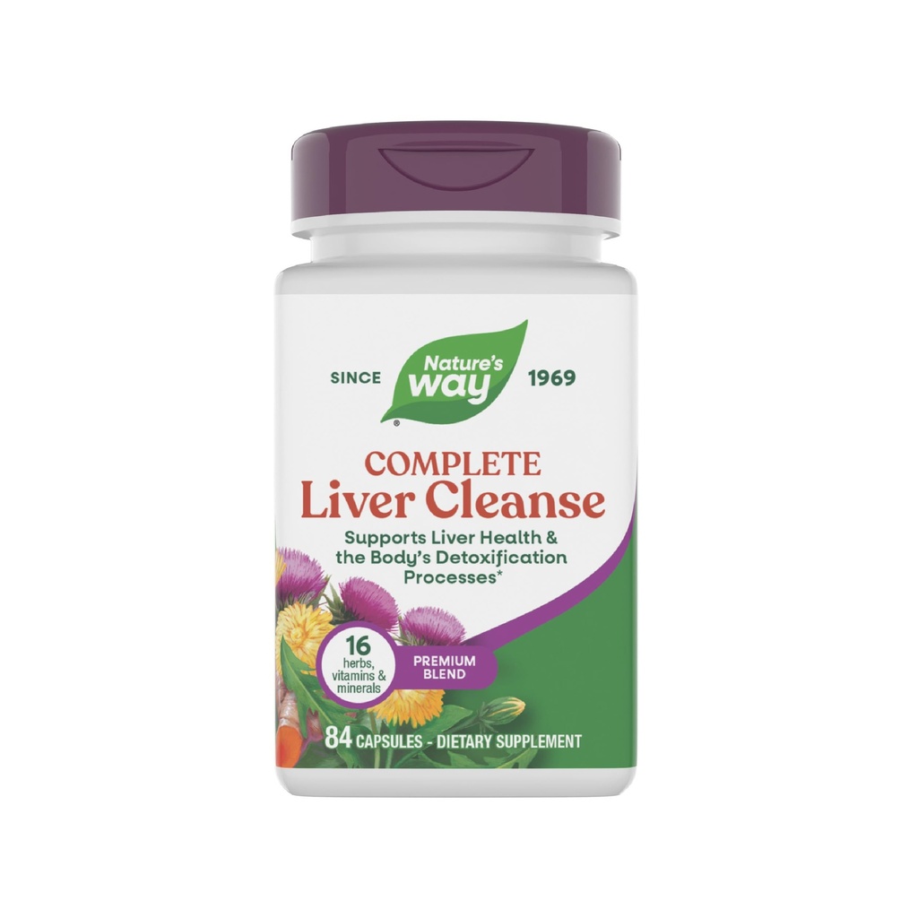 Nature 's Way Complete Liver Cleanse, Support the Body' s Detoxification Processes *, with Milk Thistle, B-Vitamin, Amino Acid Liver Blend, 84 Capsules (Packaging May Vary)