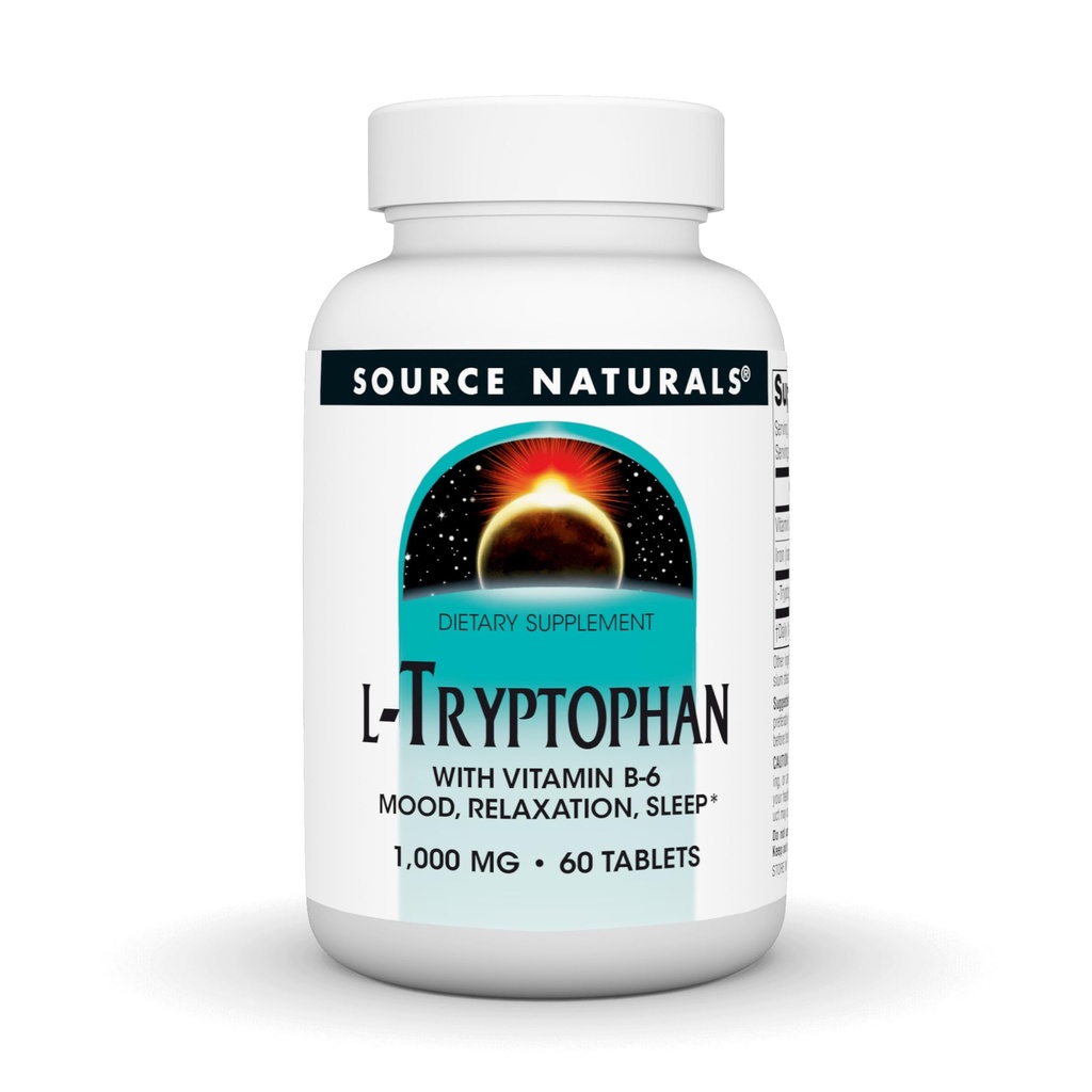 Sumber L- Tryptophan dengan Vitamin B-6 - Dukung Mood, Relaxation dan Tidur - 100mg - 60 tablet