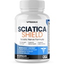 Suplemen Dukungan Kesehatan Sciatic Nerve - 10x Formula Alpha Lipoic Acid Folic Acid, Turmeric, Glucosamin, MSM, Vitamin B Kompleks - Dibuat di USA - 60ct