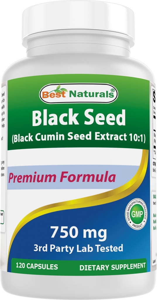 Benih Hitam Terbaik (Black Cumin Extract 10: 1) 750 mg Per Servis - 120 Kapsul