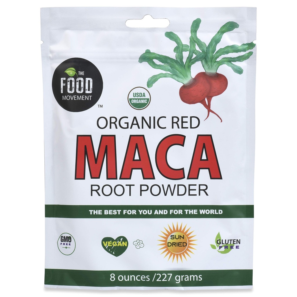 The Food Movement Co-Red Maca 8 oz. makanan organik super