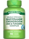 Nature 's Truth Glucosamine Chondroitin MSM Complex 124; 90 Caplets 124; dengan Turmeric 124; Kekuatan Gluson 124; Non- GMO & Gluten Free Suplemen