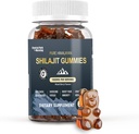 Gummies Shilajit 1000mg, Supplemen Himalaya Shilajit Murni, Tinggi di Trace Minerals, Dukungan Kesehatan Imune Energi - 60 Count