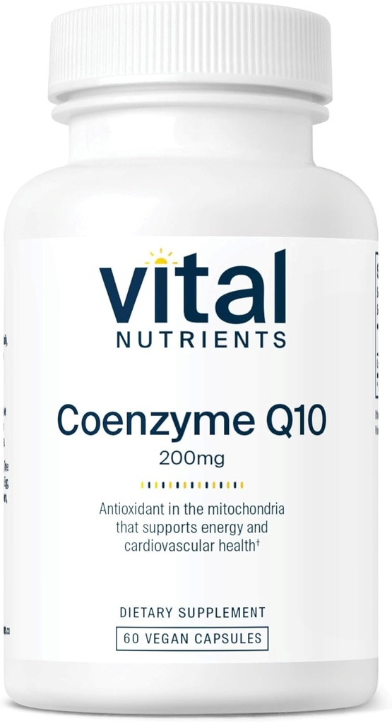 Visi Nutrients CoQ10 200mg 124; Vegan Suplemen 124; Pemberani dari CoEnzyme Q10 untuk mendukung Tingkat Kesehatan dan Energi Heart * Atlet 124; Gluten, Dairy dan Soy Free 124; Non-GMO 124; 60 Capsules