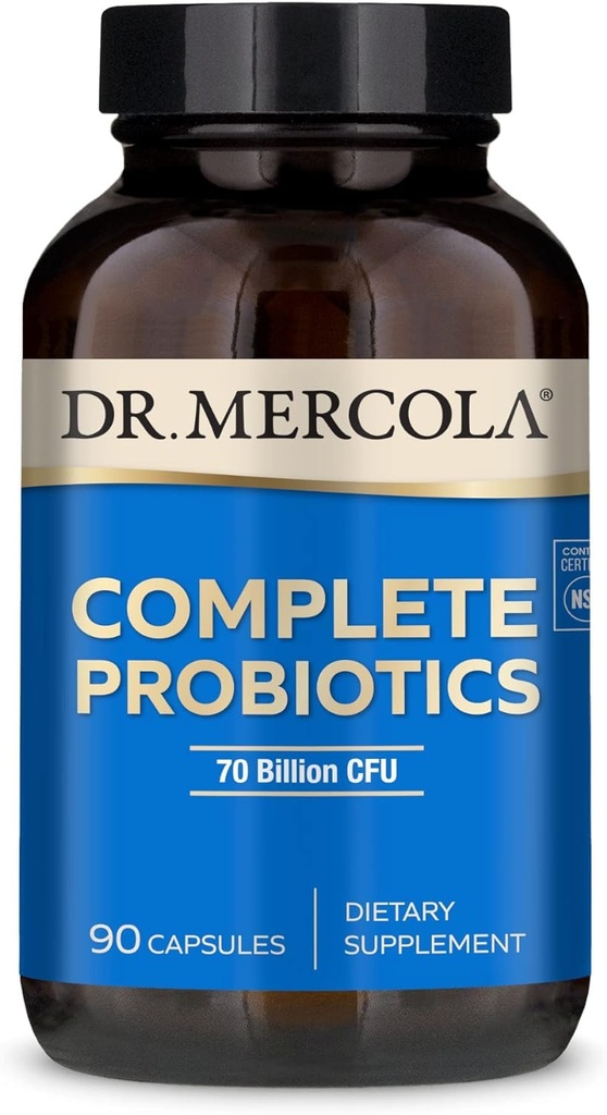 Dr. Mercola Complete Prograin- 90 Servis Probiotik Harian - 70 Milyar CFU - Acid & Bile Resistant - Promos Digetical Health and Support Immune System