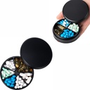 6 Kompartemen Pill Organizer & 4 Kompartemen Pill Box - Penyelenggara Pil Metal tahan air, Aluminium Alloy Round Daily Medicine Container for Vitamin, Medicine, Supplemen, Fish Oil