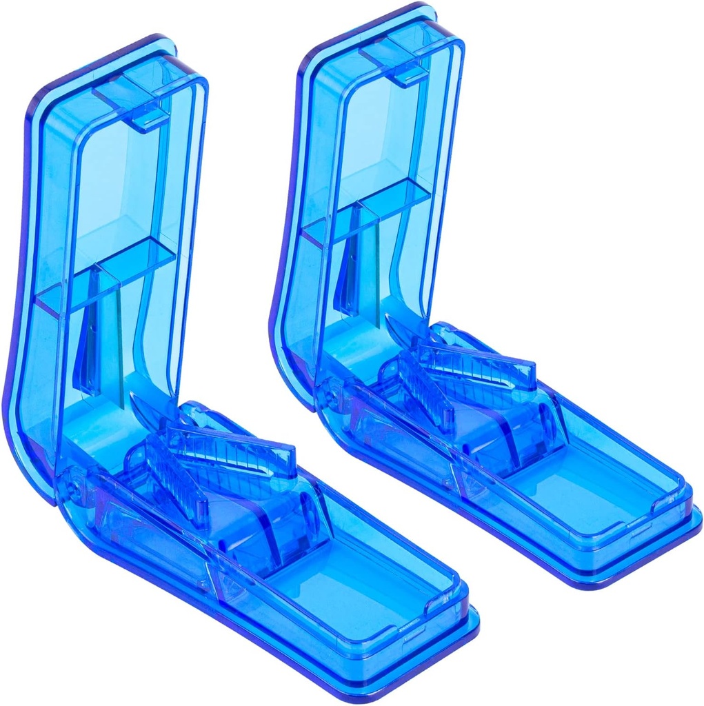 2PCS Pill Cutter, Professional Pill Splitter untuk Cutting Small Pil Kecil atau Pil Besar di Setengah