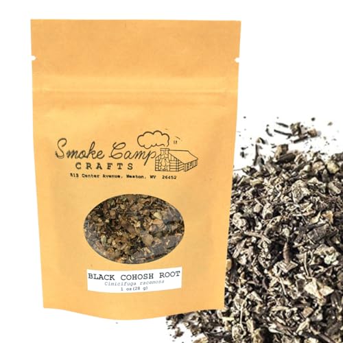 Smoke Camp Crafts 12.4; Black Cohosh Root (Cimicifuga racemosa) 1 oz Died Herb 124; Hand- Packing Alag124; Made in West Virginia