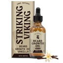 Menyerang Viking Beard Growth Oil dengan Biotin - 2 Fl Oz, Vanilla - Thictining, Conditioning Biotin Beard Serum Minyak Pria dengan Argan & Jojoba - Facal Growth Serum untuk Pria