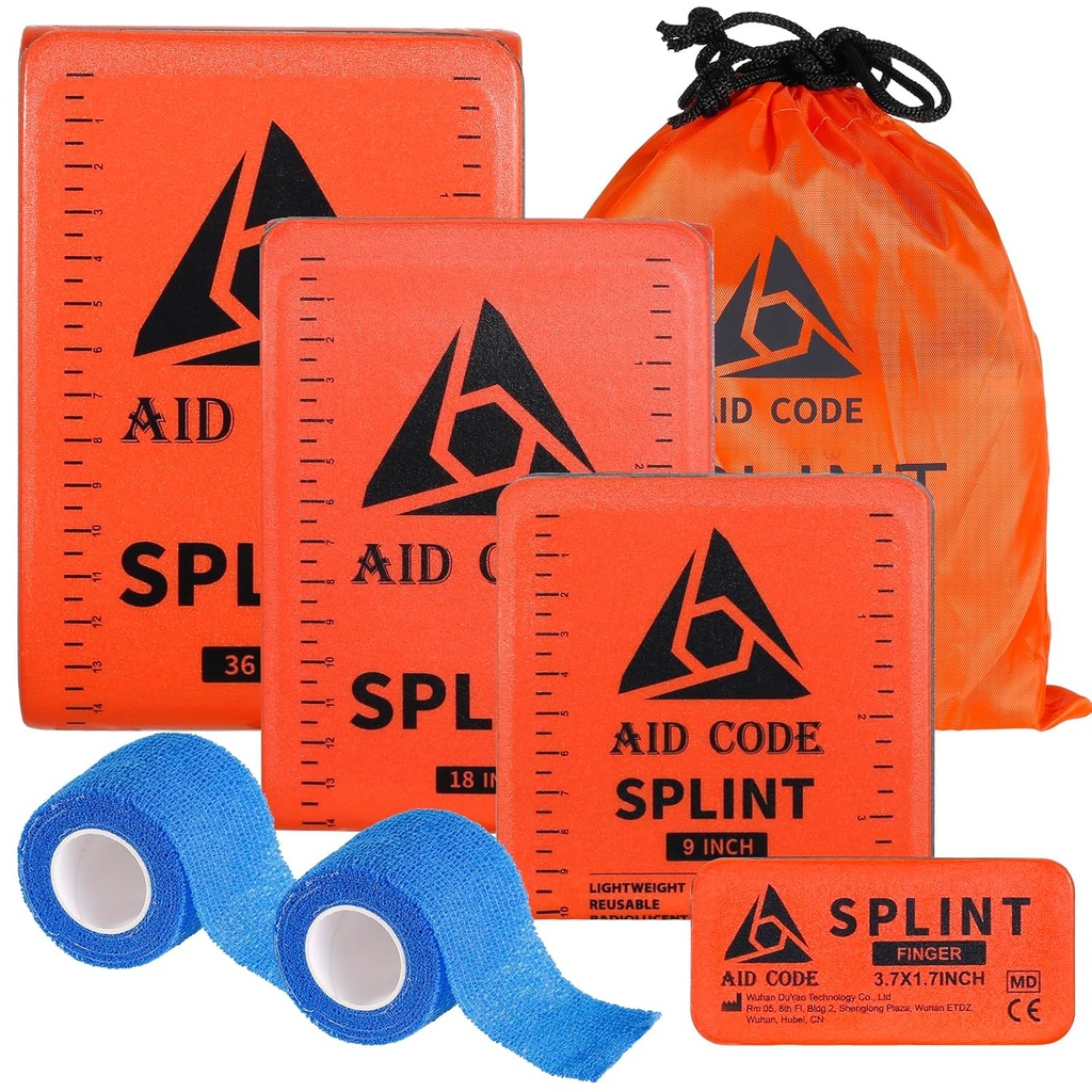 Pertama Aid Splitt 36 "X 4.3", Flint Kit Darurat untuk Arm Tulang Patah Fracture, Ideal untuk Olahraga, Rumah, Bantuan Pertama Isi dan Pets (4 Paket Kombo)