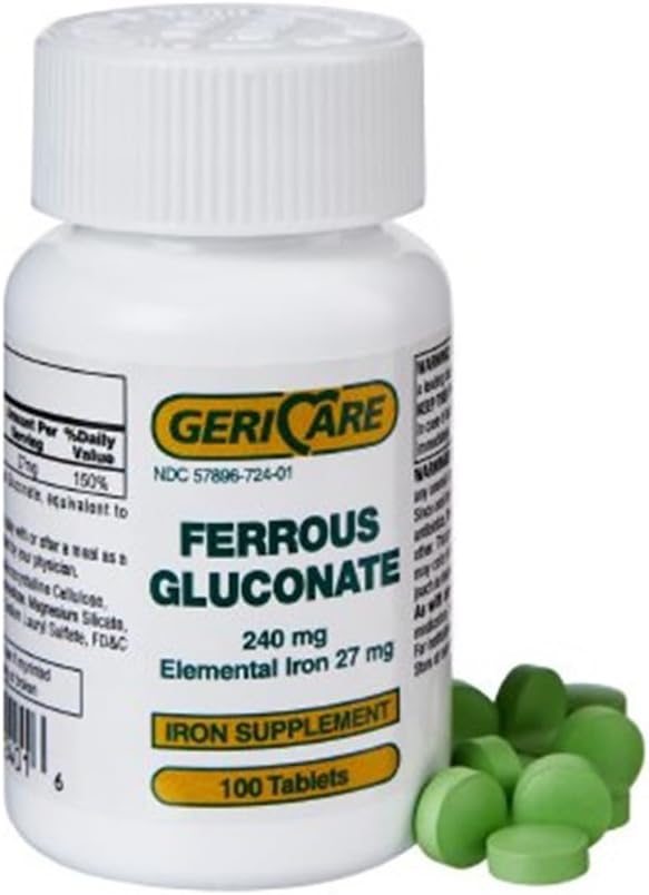 Gluconate Ferrous Gluconate 240mg 100 tablet Masing-masing (Paket 6)
