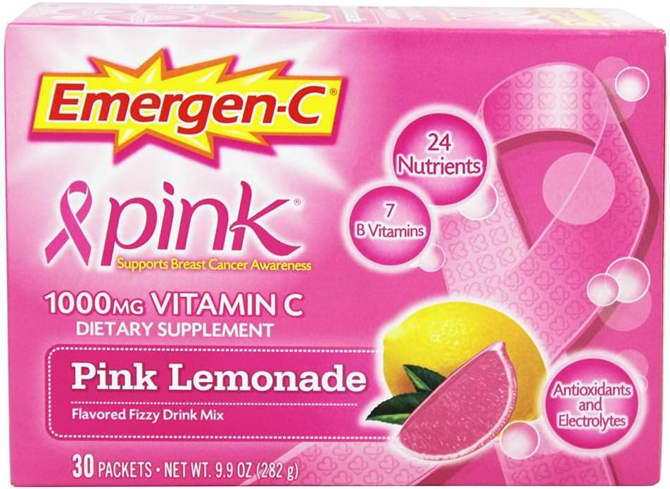 Emergen- C 100mg Vitamin C Powder untuk Daily Imune Dukungan Caffeine Free Vitamin C Suplemen dengan Zinc dan Manganese, B Vitamin dan Electrolites, Super Orange Flavor - 30 Count
