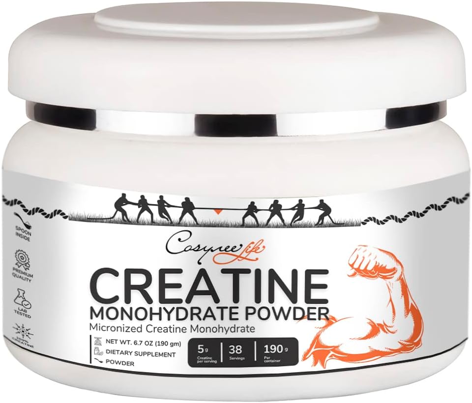 cosynee Creatine Monohydrate Micronized Powder (6.7oz (190g)