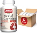 Jarrow Formula Acetyl L- Carnitine 500 mg, Dieter Suplemen, Amino Acid for Brain Health and Antioksidants, 60 Veggie Capsules, 60 Day Suply (Paket 12)