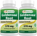 Terbaik Goldenseal Root 570 mg (Non- GMO) 100 Capsules (100 Cacah (Paket 2)))