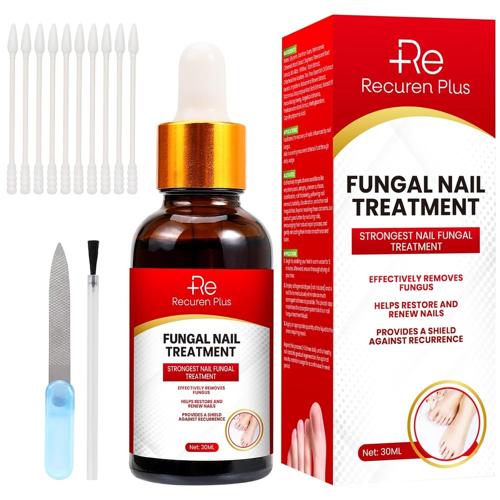 Perawatan Toe Nail Fungus untuk Perlakuan Toenail: Perawatan Kuku Kuku - Kekuatan Ekstra, Solusi Akting Cepat untuk Rusak, Dirusak, Dicat Nails