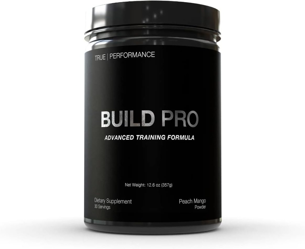 Build Pro untuk Bangunan Muscle dan Pemulihan, Peach Mangga, Paten Pending GAA + Creatine Monohydrate, Untuk Kekuatan, Performance, Pertumbuhan Otot - Betaine, Beta Alanine, Zinc, Boron Citrate - 30 Hamba