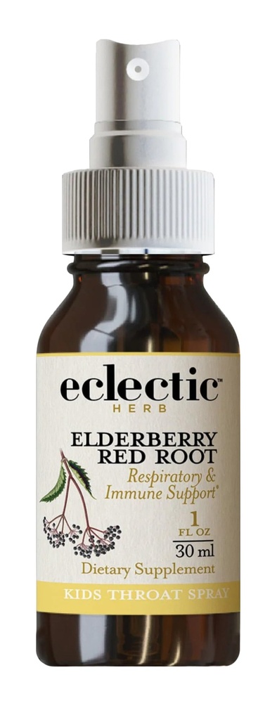 Eclectic Herb - Elderberry Red Root Semy Kids 126; Respirate & Imune Dupport 14; Non-GMO, Gluten- Free (1 fl oz 124; 30 ml)