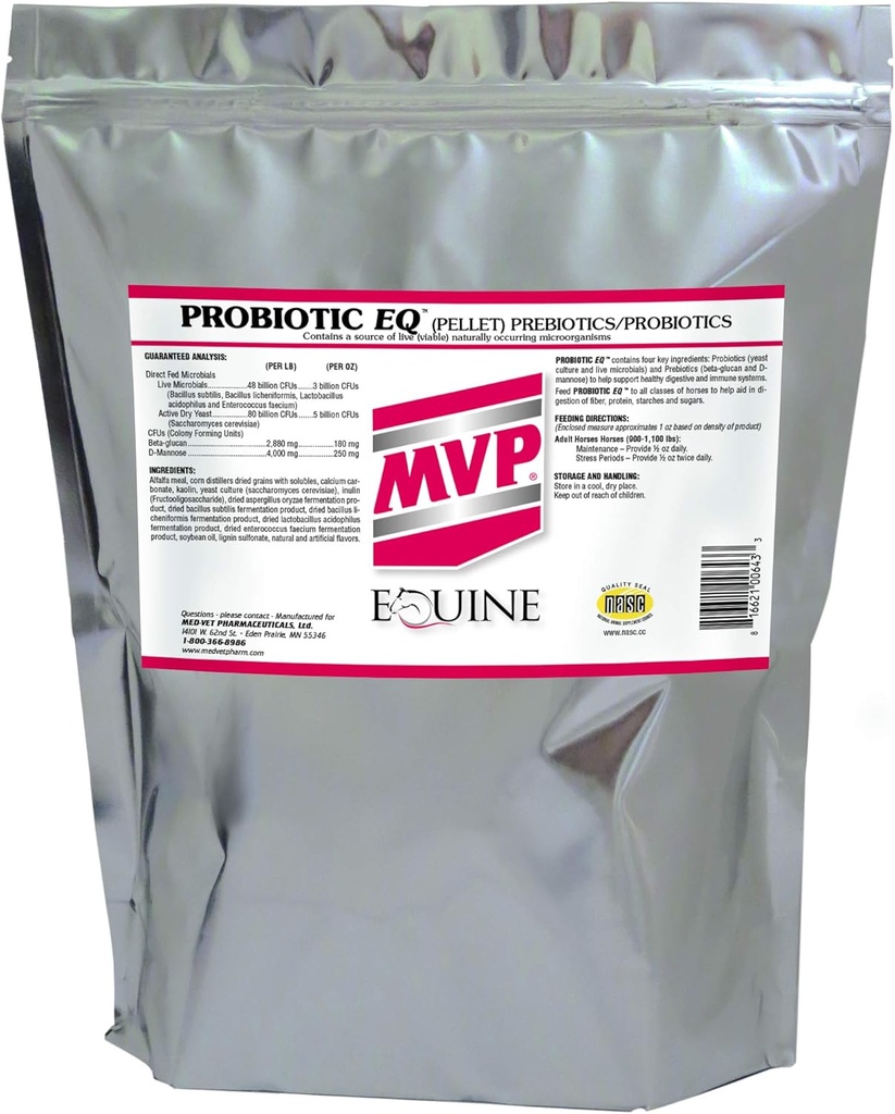 MVP Probiotic EQ (10lb) for Healthy Digetical Tract and Immune Fungsi dalam Kuda