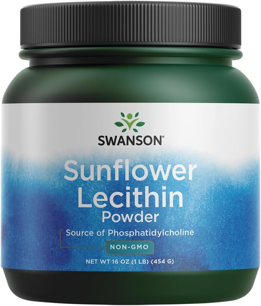 Swanson Sunflower Leisty Brain Health Nervous System Dukung None-GMO Soy- Free Vegetarian 16 oz (1lb) 454 Gram Powder