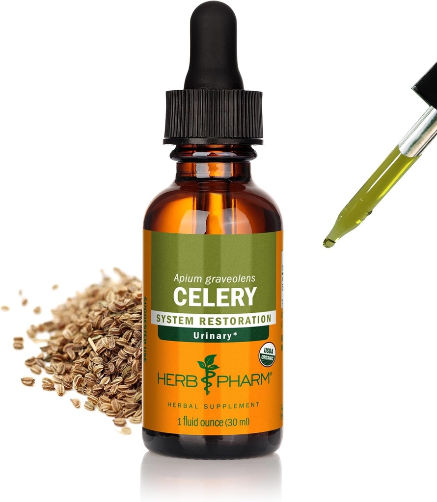 Herb Pharm Certified Organic Celery Seed Extract for Urinary System Support - 1 Ounce (09700000356)